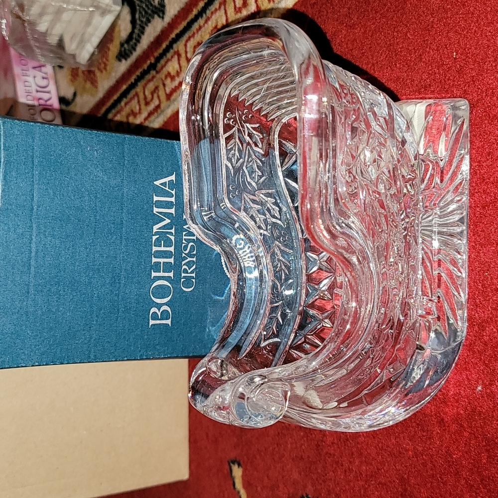 Sleigh  - Bohemian Crystal Dish